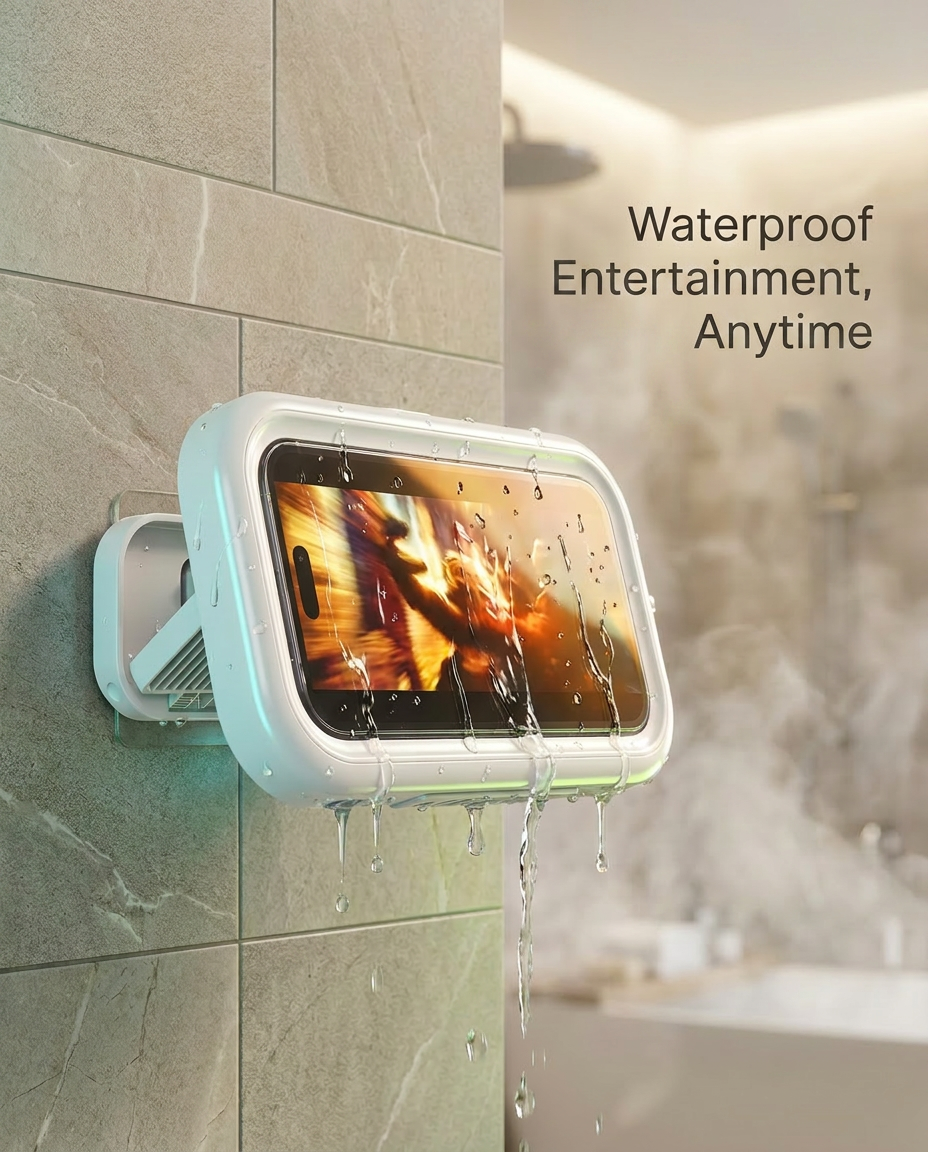 AquaView™ Waterproof Shower Phone Holder