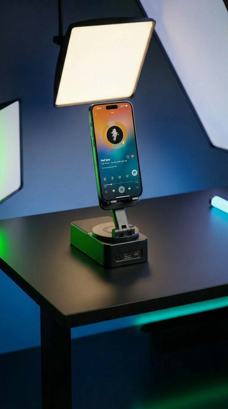 All-in-One Bluetooth Speaker & Phone Stand
