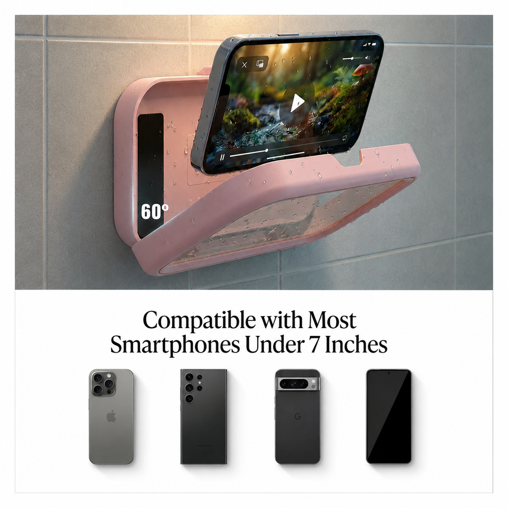 AquaView™ Waterproof Shower Phone Holder